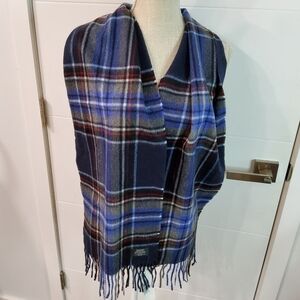 V.Fraas Cashmere Knit Plaid Scarf